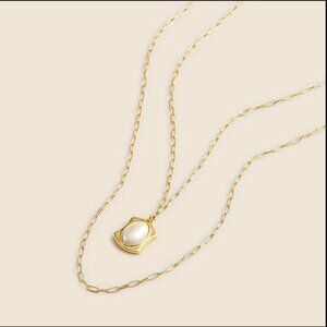 NWT JCREW Layered pearl pendant necklace